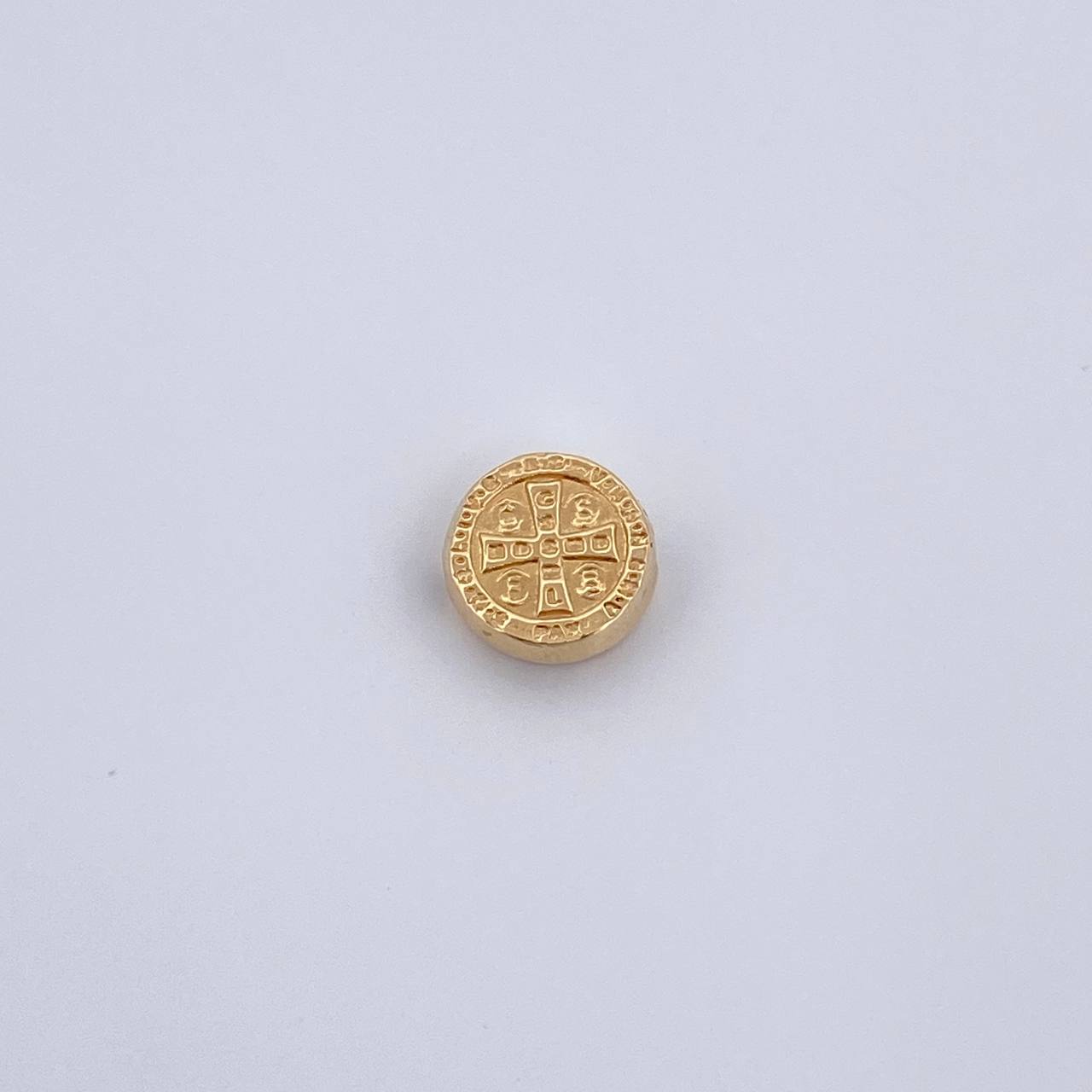 Herraje San Benito 0.4gr / 0.8cm / Tambor Oro Amarillo 18K &