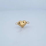 Herraje Corazon 0.45gr / 1.5cm / Soplado Oro Amarillo 18K &