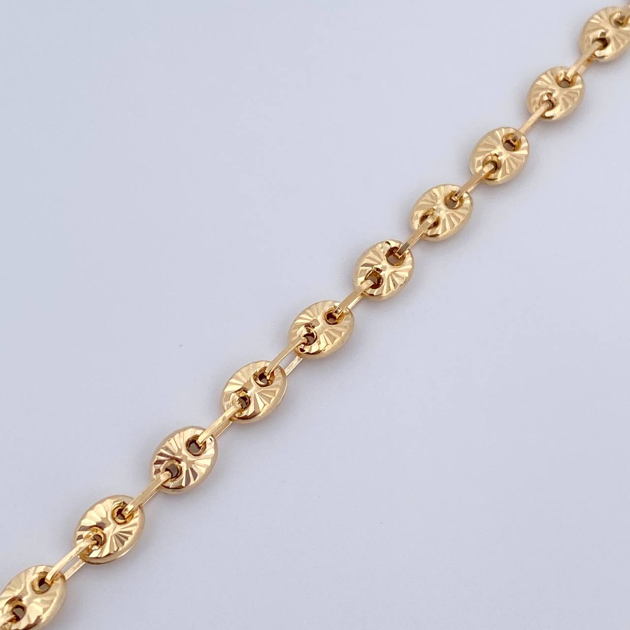 Pulso GC 5gr / 21.7cm / 4.5mm Diamantado Oro Amarillo 18K &