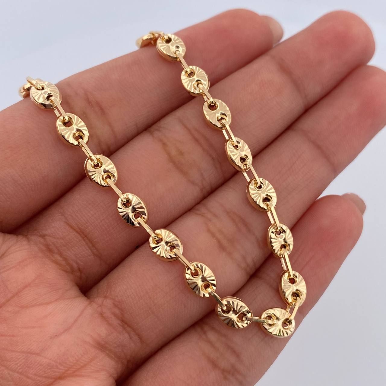 Pulso GC 5gr / 21.7cm / 4.5mm Diamantado Oro Amarillo 18K &