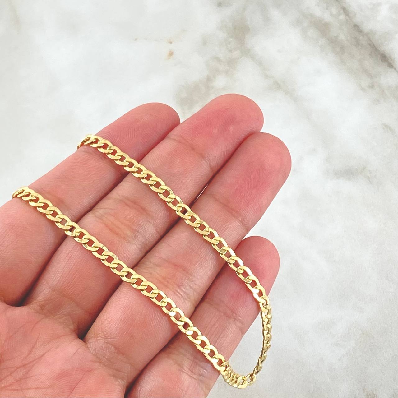 Cadena Cubana 7.4gr / 70cm / 3.3mm Oro Amarillo +0 18K ©