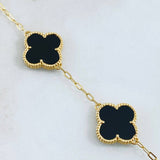 Pulso Aro Seguido Trebol 6.6gr / 17cm-19cm / Nac.Esp. Oro 18K ©