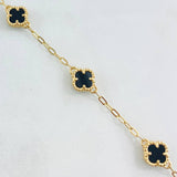 Pulso Aro Seguido Trebol 4.25gr / 17cm-19cm / Nac.Esp. Oro 18K ©
