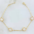 Pulso Aro Seguido Trebol 4.2gr / 17cm-19cm / Nac.Esp. Oro 18K ©