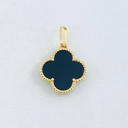 Dije Trébol Negro 1.7gr / 2.2cm / Oro Amarillo Nac.Esp. 18K