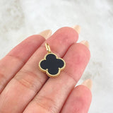 Dije Trébol Negro 1.65gr / 2.2cm / Oro Amarillo Nac.Esp. 18K