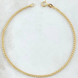 Pulso Cubana 0.75gr / 19cm / +3 Oro 18K