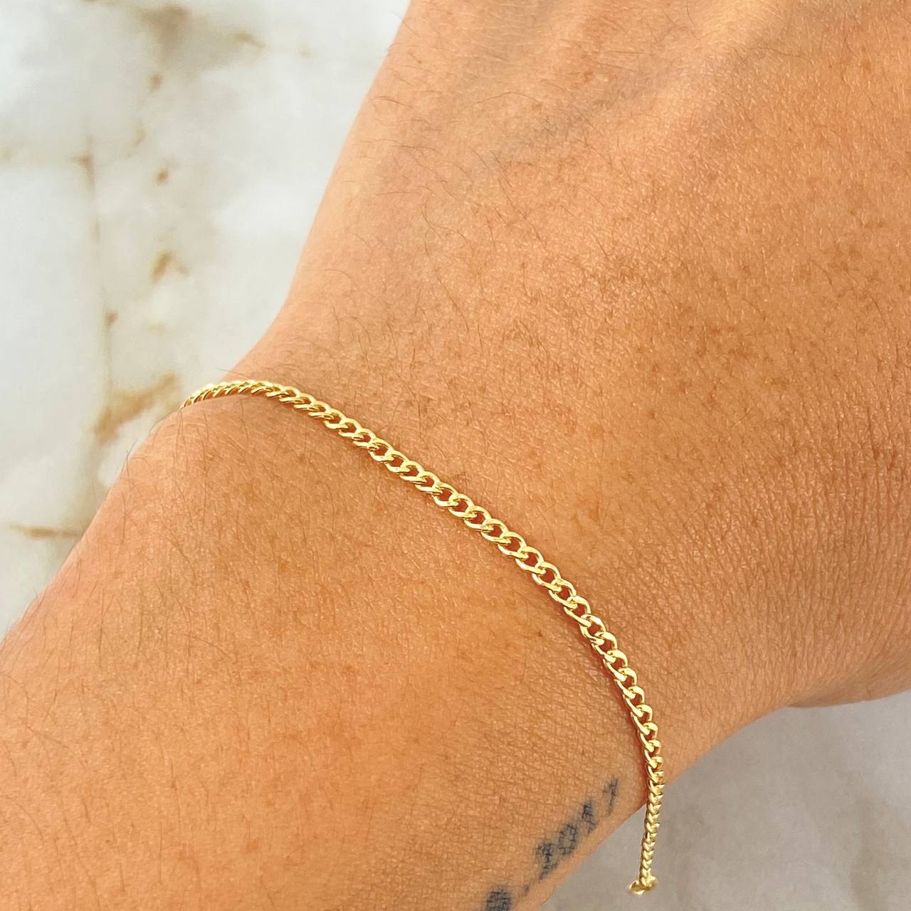 Pulso Cubana 0.75gr / 19cm / +3 Oro 18K