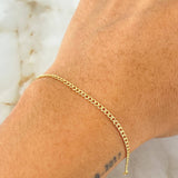 Pulso Cubana 0.75gr / 19cm / +3 Oro 18K