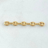 Herraje Retazo GC 5 Eslabones 0.55gr / 3.5cm / 4.2mm Oro Amarillo 18K