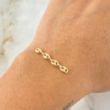 Herraje Retazo GC 4 Eslabones 0.35gr / 2.7cm / 4.2mm Oro Amarillo 18K *