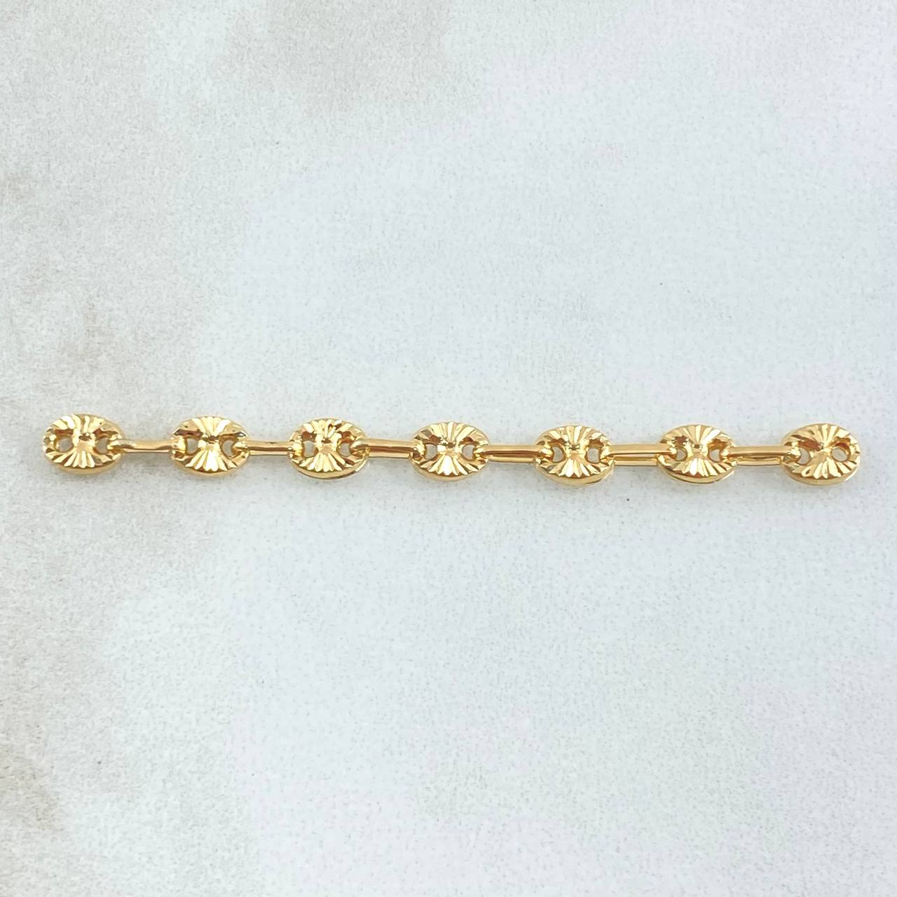 Herraje Retazo GC 7 Eslabones 0.8gr / 4.7cm / 4.2mm Oro Amarillo 18K