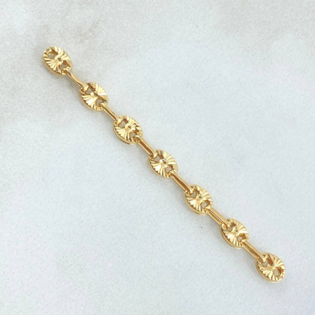 Herraje Retazo GC 7 Eslabones 0.8gr / 4.7cm / 4.2mm Oro Amarillo 18K