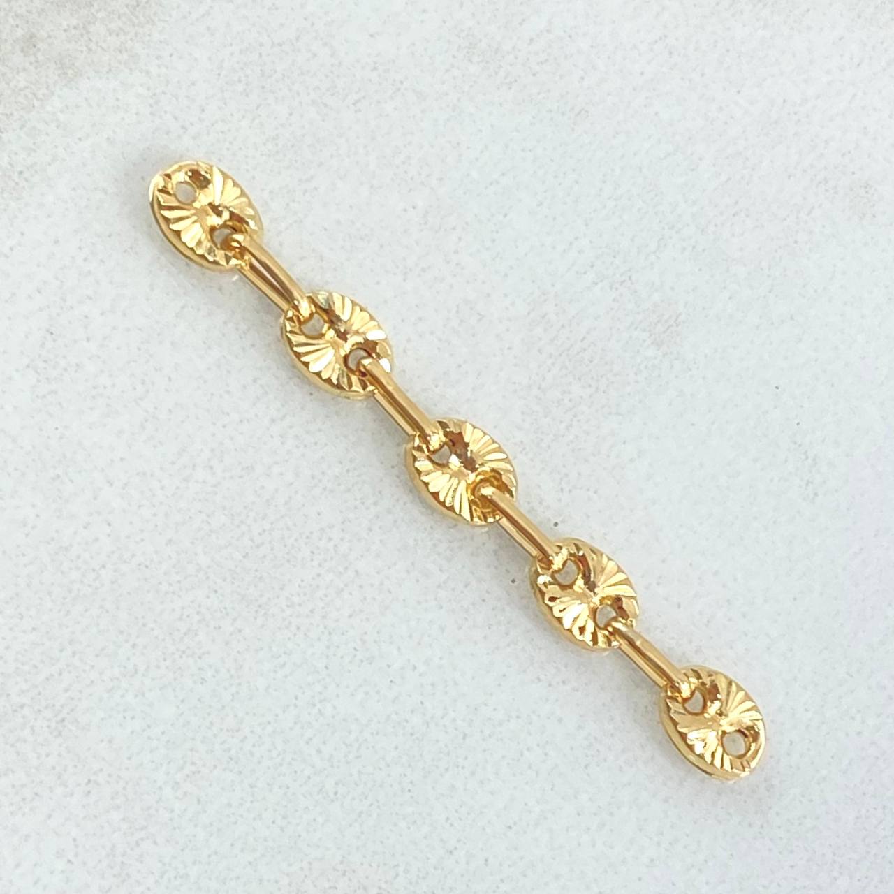 Herraje Retazo GC 5 Eslabones 0.55gr / 3.4cm / 4.2mm Oro Amarillo 18K