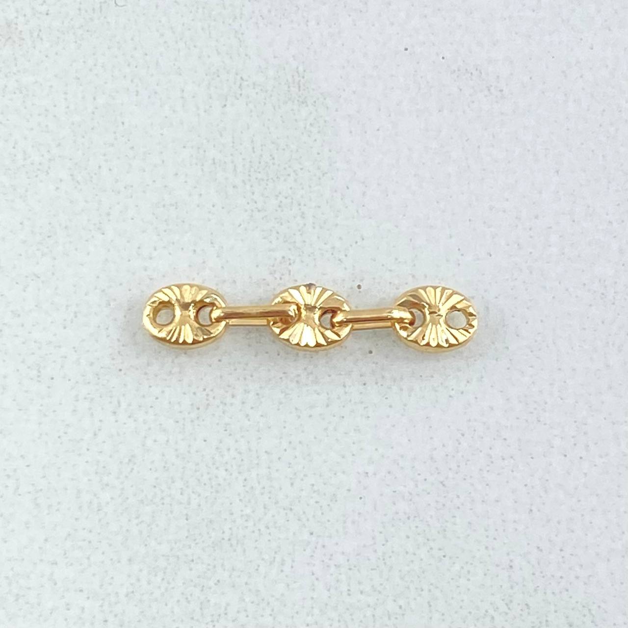 Herraje Retazo GC 3 Eslabones 0.25gr / 1.9cm / 3.4mm Oro Amarillo 18K
