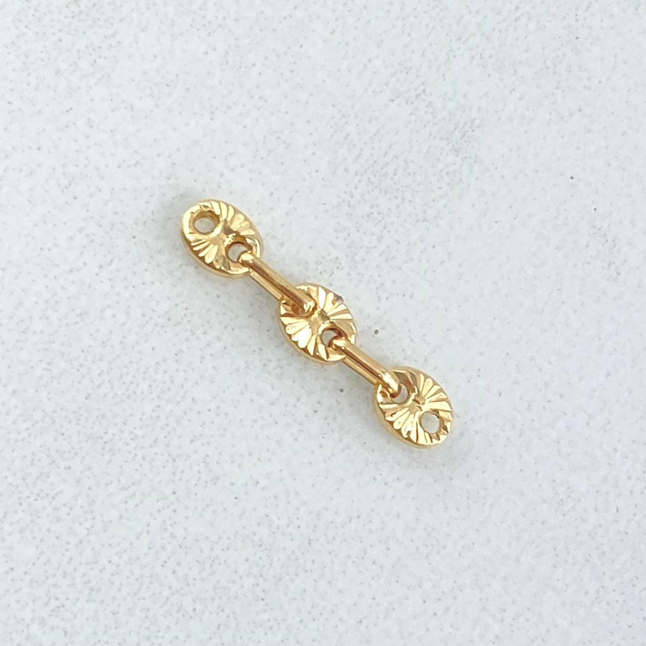Herraje Retazo GC 3 Eslabones 0.25gr / 1.9cm / 3.4mm Oro Amarillo 18K
