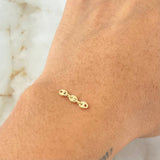 Herraje Retazo GC 3 Eslabones 0.25gr / 1.9cm / 3.4mm Oro Amarillo 18K