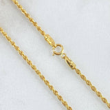 Cadena Lazo 1.75gr / 50cm / +3 Oro 18K