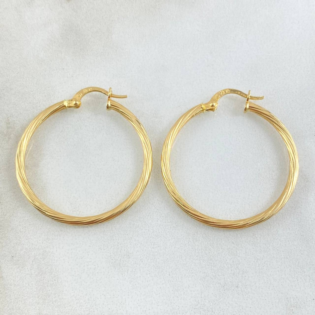 Candongas Lore 2gr / 3.3cm / Oro Amarillo 18K *