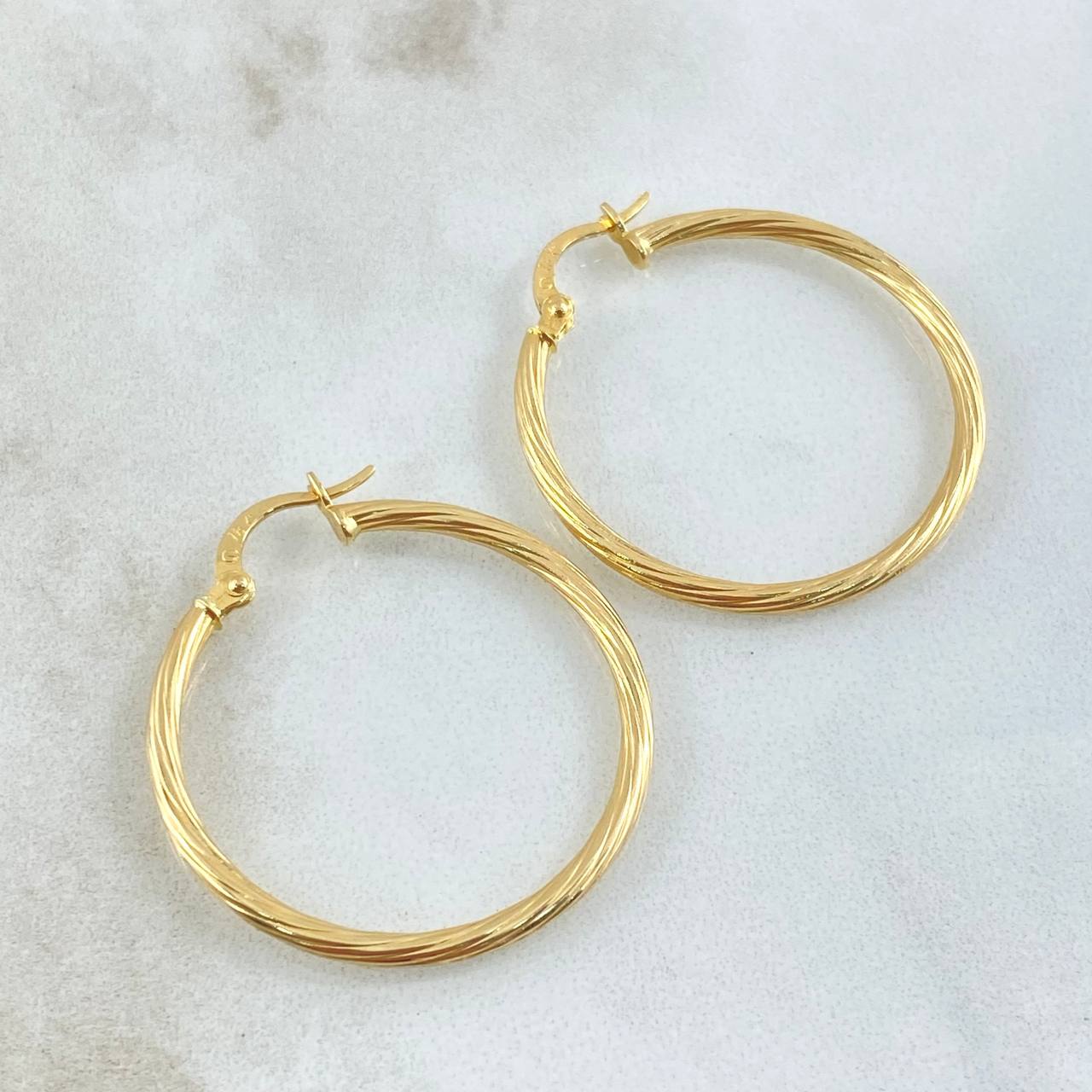Candongas Lore 2gr / 3.3cm / Oro Amarillo 18K *