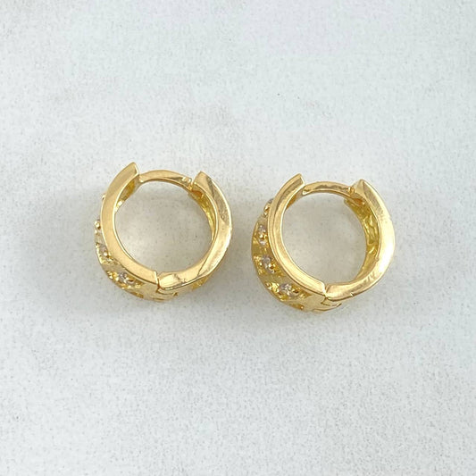 Candongas Carril Segmentado 3.5gr / 1cm / Oro 18K