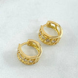 Candongas Carril Segmentado 3.5gr / 1cm / Oro 18K