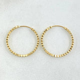 Candongas Aro Rayado 0.7gr / 1.6cm / Oro Amarillo 18K