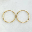 Candongas Aro Rayado 0.8gr / 1.9cm / Oro 18K
