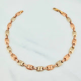 Tobillera Rustica Corona 6.55 g / 26 cm / 5.7 mm Tres Oros 18K