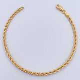 Pulso Lazo 2.4gr / 19.3cm / 2.5mm Oro Amarillo +3 18K &