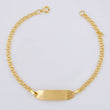 Pulso Bebé Aro Seguido Placa Rectangulo Plano 1.35 g / 15 - 13.5 cm / 2.3 mm Oro Amarillo 18K