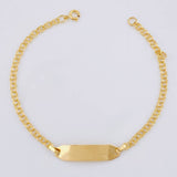 Pulso Bebé Aro Seguido Placa Rectangulo Plano 1.35 g / 15 - 13.5 cm / 2.3 mm Oro Amarillo 18K