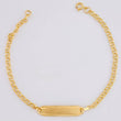 Pulso Bebé Aro Seguido Placa Rectangular Bordeada 1.3 g / 14.5 - 13 cm / 2.3 mm Oro Amarillo 18K