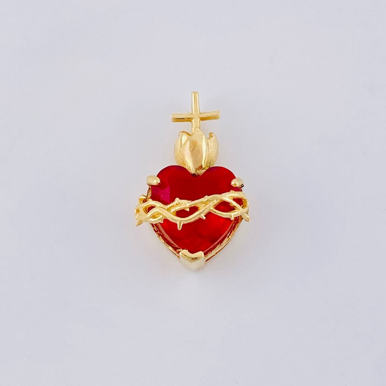 Dije Sagrado Corazón Espinoso 1.7 g / 2.5 cm Oro Amarillo 18K