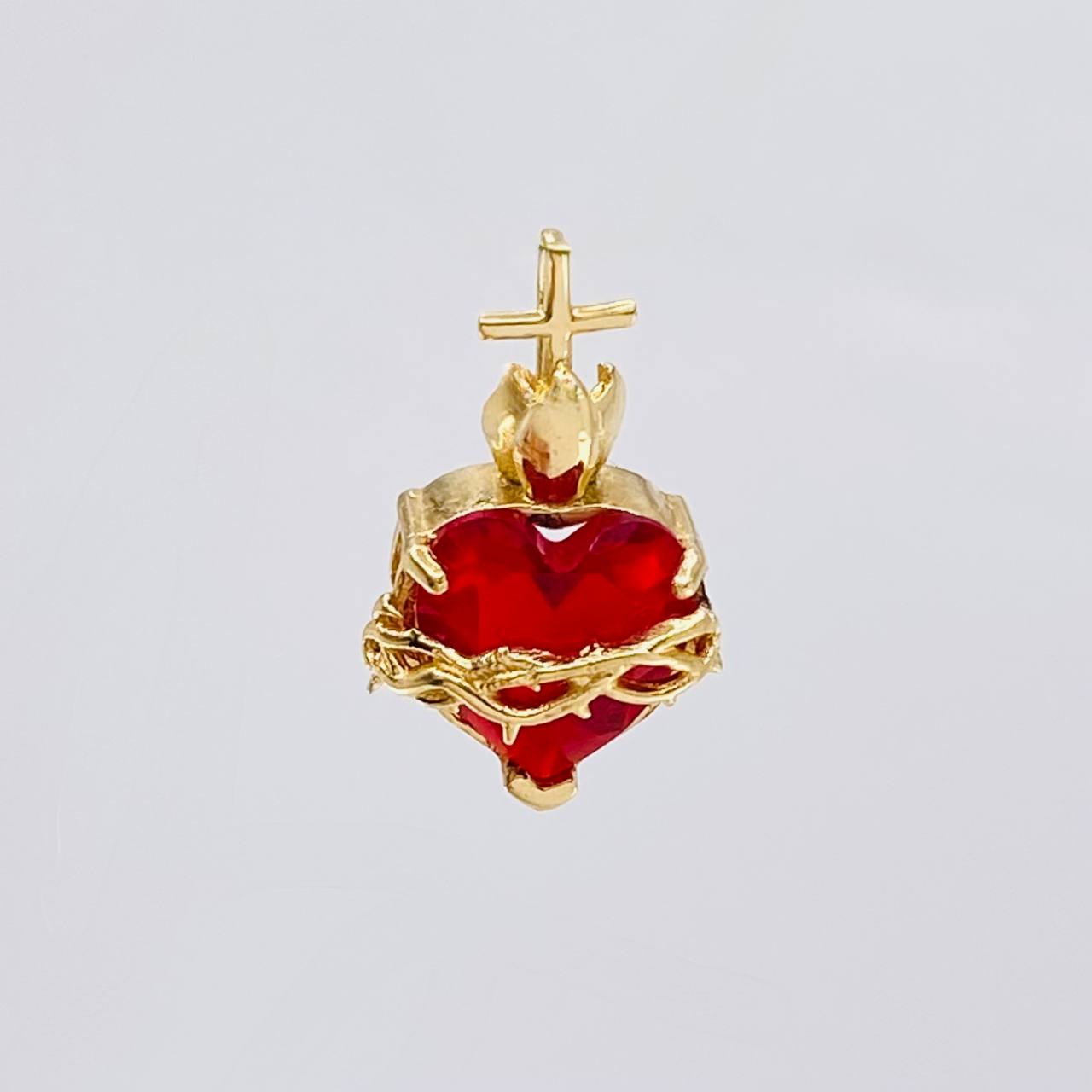 Dije Sagrado Corazón Espinoso 1.7 g / 2.5 cm Oro Amarillo 18K