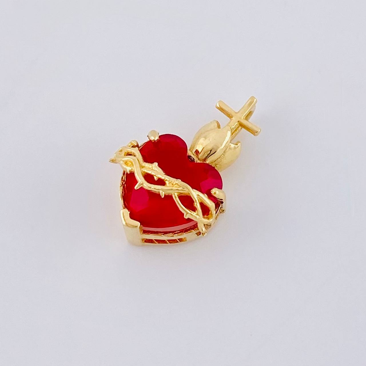Dije Sagrado Corazón Espinoso 1.7 g / 2.5 cm Oro Amarillo 18K