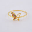 Anillo Silueta Mariposa 1.1 g / T7 Oro Amarillo 18K
