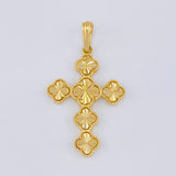 Dije Cruz Trebol 4.65 g / 4.2 cm Oro Amarillo 18K