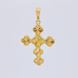 Dije Cruz Trebol 4.65 g / 4.2 cm Oro Amarillo 18K