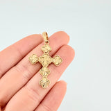 Dije Cruz Trebol 4.65 g / 4.2 cm Oro Amarillo 18K