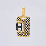 Dije Hebilla Tornillo Enmallado 5.25 g / 3.5 cm Dos Oros Negro Amarillo 18K