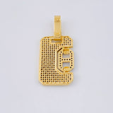 Dije Hebilla Tornillo Enmallado 5.25 g / 3.5 cm Dos Oros Negro Amarillo 18K