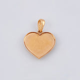 Dije Corazón Doble Interior Diamantado 3.05 g / 2.5 cm Dos Oros Blanco Rosa 18K