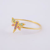 Anillo Libelula 1 g / T7 1/4 Oro Amarillo 18K