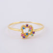 Anillo Destello Corazon 0.9 g / T5 3/4 Oro Amarillo 18K