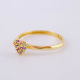 Anillo Corazon Tupido 1.45 g / T4 3/4 Oro Amarillo 18K