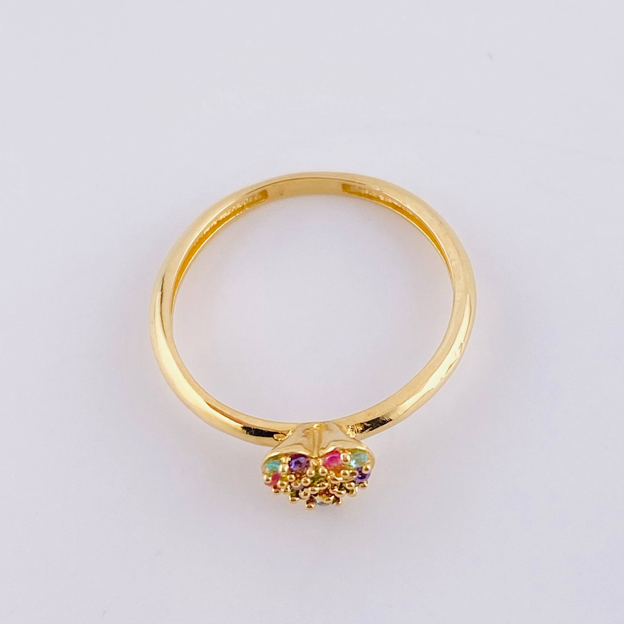 Anillo Corazon Tupido 1.45 g / T4 3/4 Oro Amarillo 18K