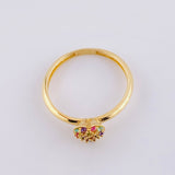Anillo Corazon Tupido 1.45 g / T4 3/4 Oro Amarillo 18K
