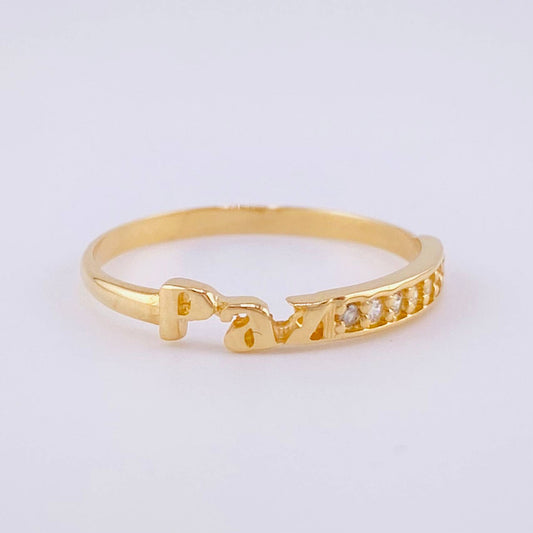 Anillo Paz 1.3 g / T6 3/4 Oro Amarillo 18K