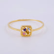 Anillo Cuadro Triqui 0.95 g / T8 Oro Amarillo 18K